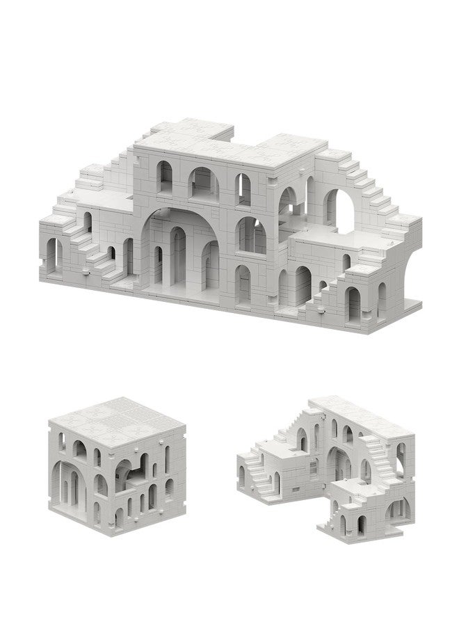 dOvOb Architectural Transformable White Castle Building Blocks Set - 1170PCS Construction Magic Maze Mode Collectible Display Set for Adults and Teenagers - Image 1